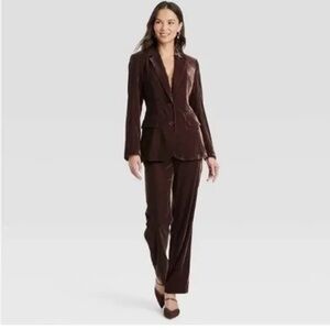 A New Day Women's Chocolate Velvet Pantsuit